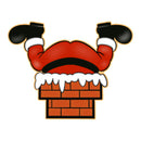 SANTA LEGS CHIMNEY